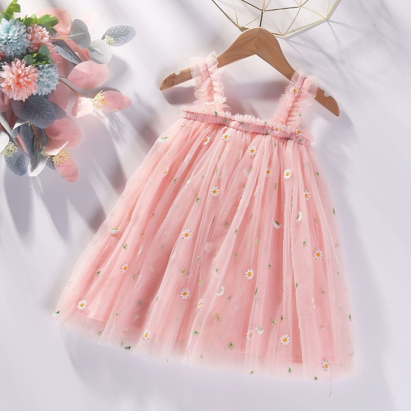 Summer New Suspender Girls' Dress Embroidery