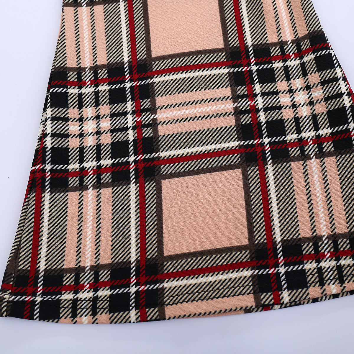 Girls Summer Sleeveless Plaid Dress Suspenders