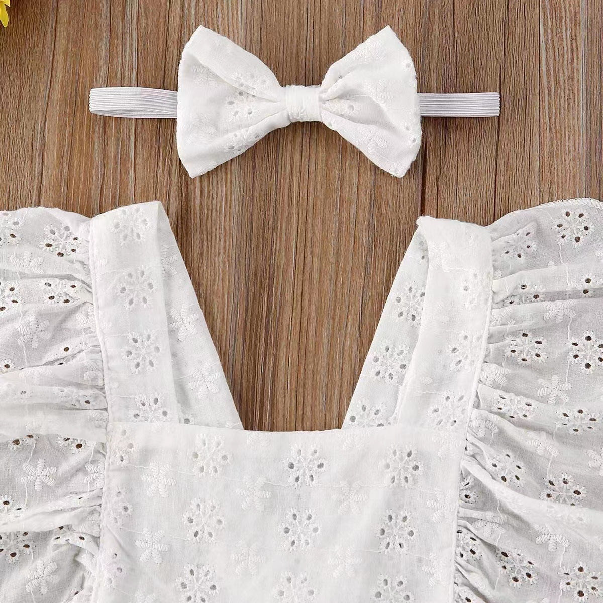 Girl Dress Onesie Baby Solid Color