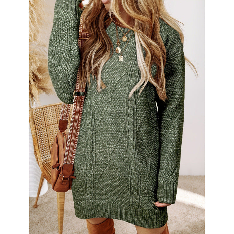 Women's Knitted Drop Shoulder Loose Sweater