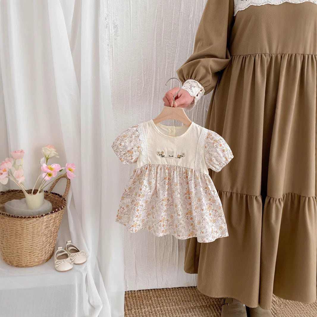 Girls' Summer Dress Cotton Lace