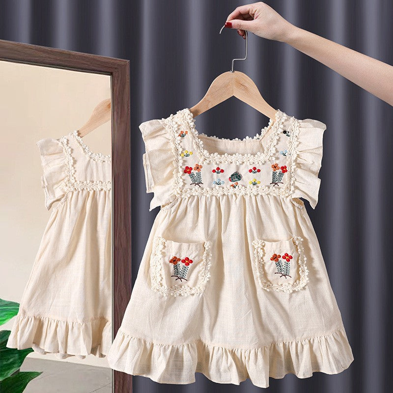 Baby Girl Sleeveless Princess Style Vest Dress