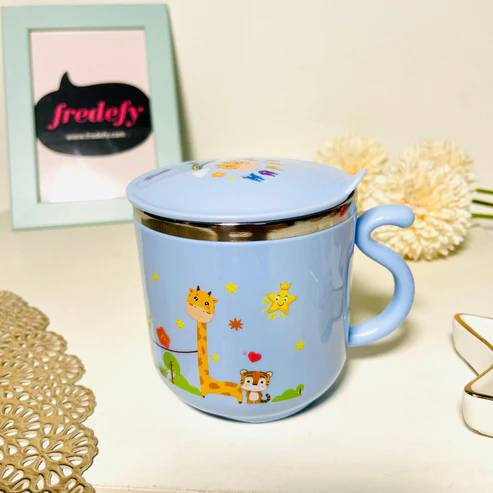 Cute Cartoon Stainless Steel KIds Water Sippy Mug
