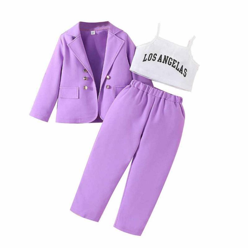Kids Girls stylish and Elegant Fall Outfit, 3 pcs set