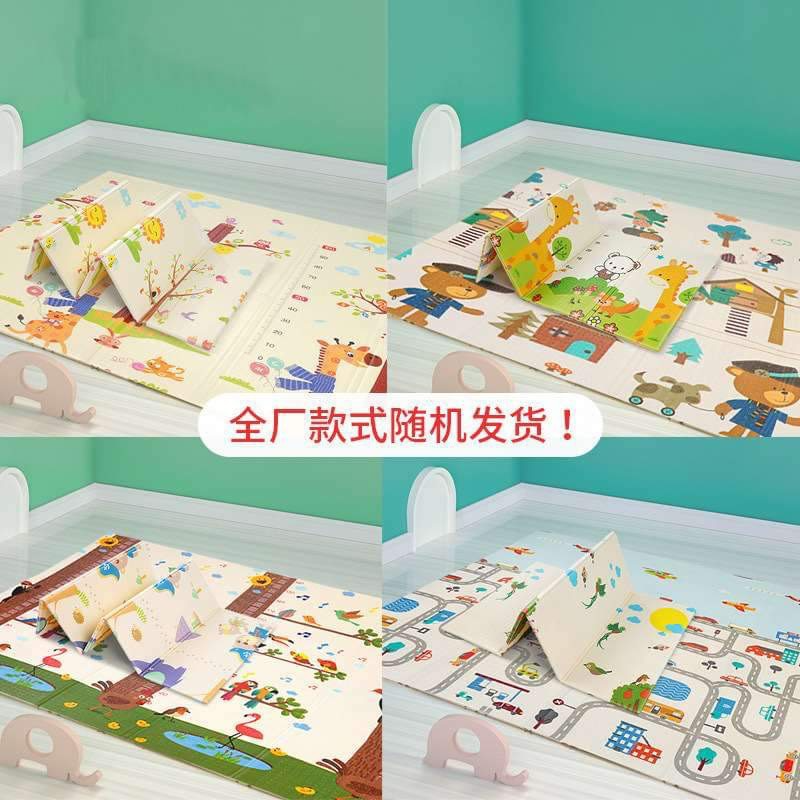 Thickened baby crawling mat foldable foam mat 5/6 feet (random design)