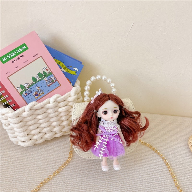 Children's fashionable doll bag mini chain bag