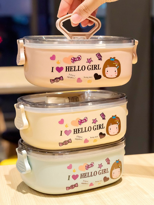 Stainless steel lunch box with lid