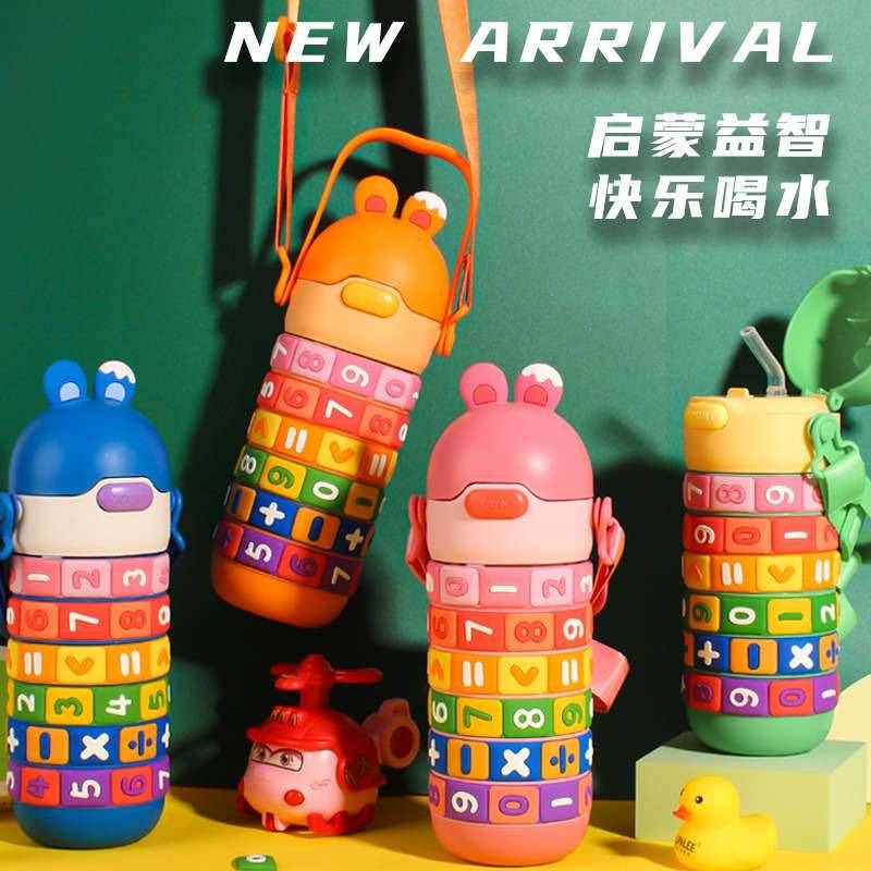 Kids Thermal Water Bottle 430ml Rotatable Numbers