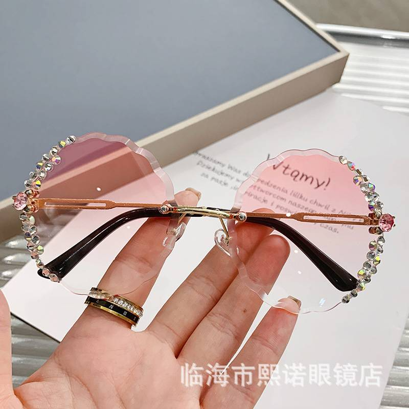 Diamond rhinestones luxury brand sunglasses