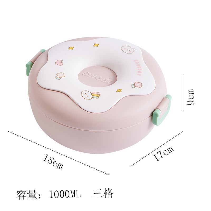 Children's Large Capacity Donut Lunch Box (1000ml)