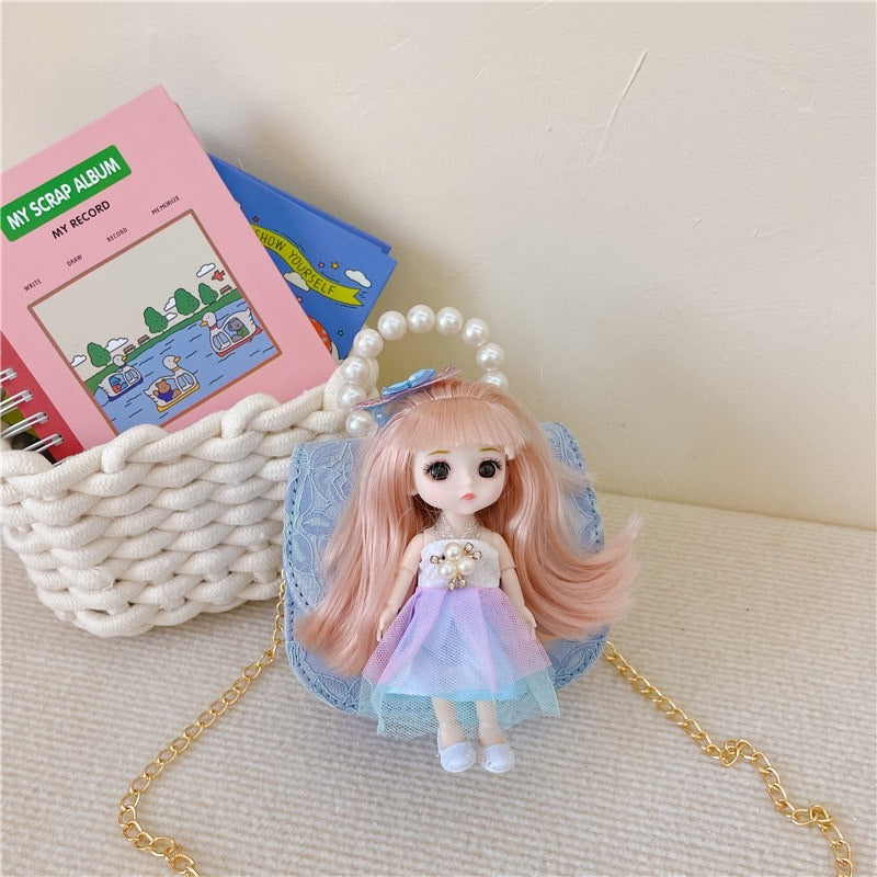 Children's fashionable doll bag mini chain bag