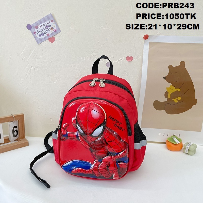 3D children's hard shell spider-man school bag