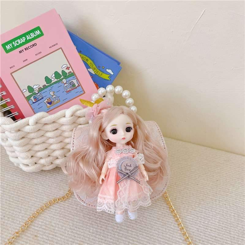 Children's fashionable doll bag mini chain bag