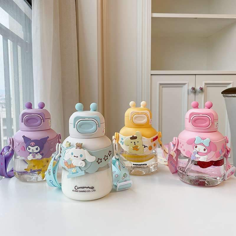 children's straw water pot 600ml