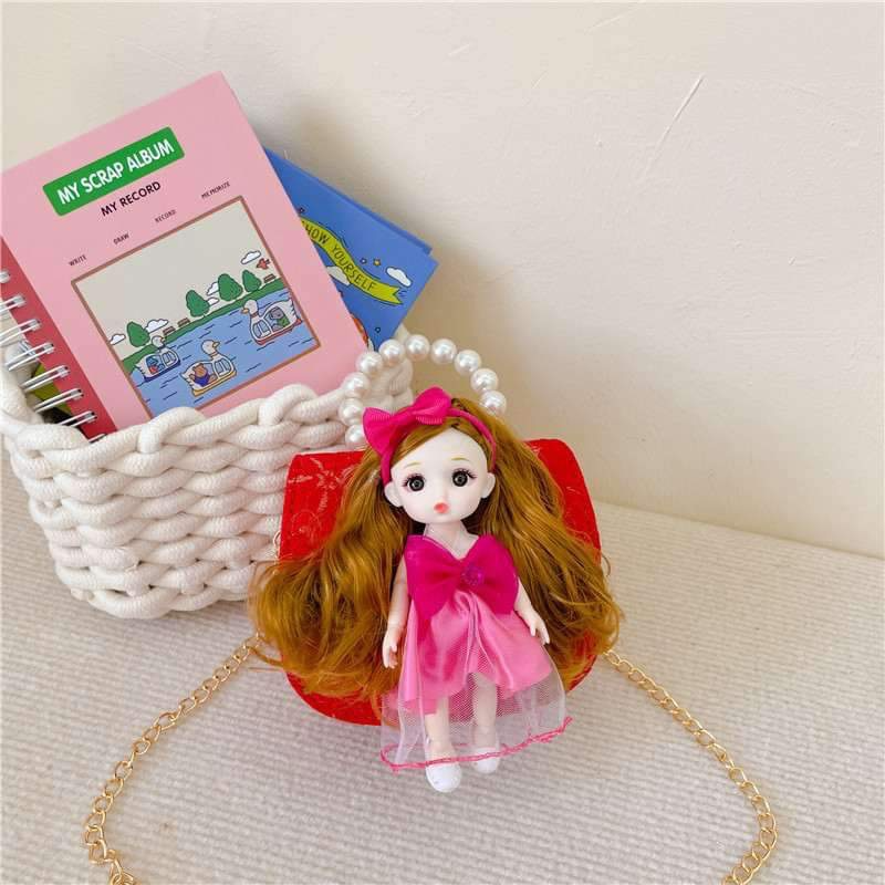 Children's fashionable doll bag mini chain bag