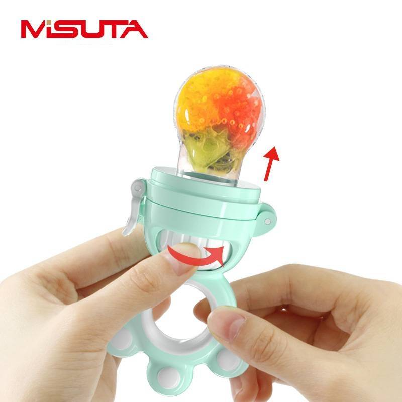 Baby Feeding Fruit Vegetable Bite Pacifier with 3 Silicone head