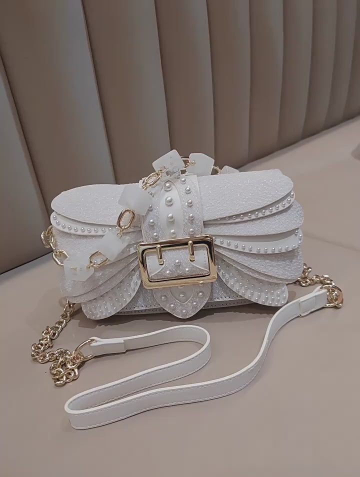 Genuine Leather Handbag for Women, Small Square Bag